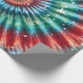 Festive Christmas Tie Dye Spiral Cadeaupapier (Hoek)