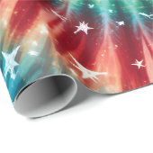 Festive Christmas Tie Dye Spiral Cadeaupapier (Rol Hoek)