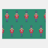 Festive Christmas Toy Soldiers Wrapping Paper (Voorkant 3)