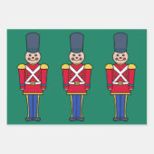 Festive Christmas Toy Soldiers Wrapping Paper (Voorkant)