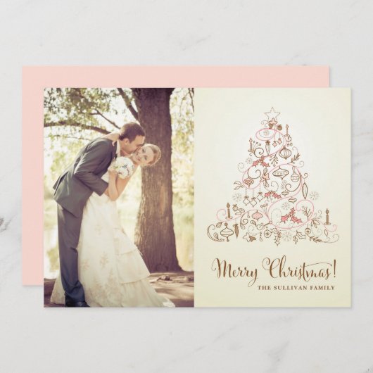  FESTIVE CHRISTMAS TREE HOLIDAIRE FOTOKAART FEESTDAGENKAART (Voorkant / Achterkant)
