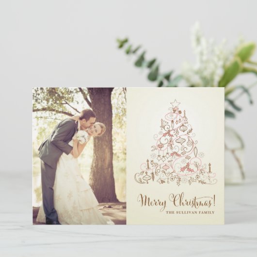  FESTIVE CHRISTMAS TREE HOLIDAIRE FOTOKAART FEESTDAGENKAART (Staand voorkant)