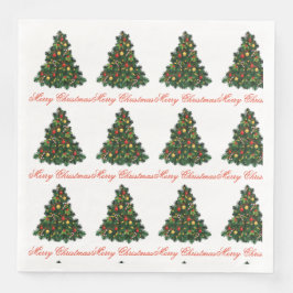 Festive Christmas Tree Holiday Celebration Napkin Servet