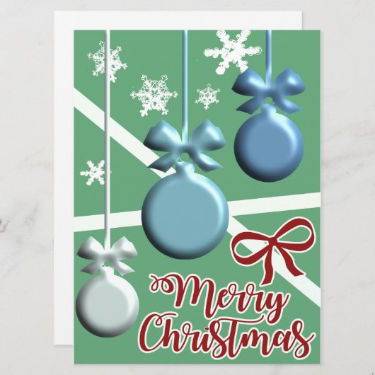 Festive Christmas Tree Holiday Greeting Card (Voorkant / Achterkant)