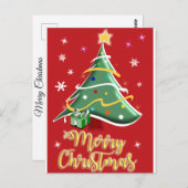 Festive Christmas Tree Holiday Greeting Card Briefkaart (Voorkant / Achterkant)