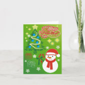 Festive Christmas Tree Holiday Greeting Card Feestdagen Kaart (Voorkant)