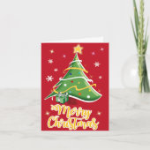 Festive Christmas Tree Holiday Greeting Card Feestdagen Kaart (Voorkant)