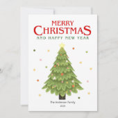 Festive Christmas Tree Holiday Greeting Card Feestdagenkaart (Voorkant)