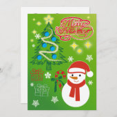 Festive Christmas Tree Holiday Greeting Card Feestdagenkaart (Voorkant / Achterkant)