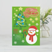 Festive Christmas Tree Holiday Greeting Card Feestdagenkaart (Staand voorkant)