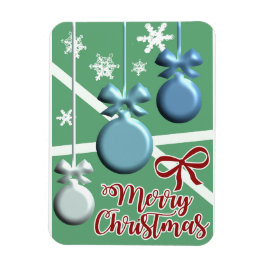 Festive Christmas Tree Holiday Greeting Card Magneet