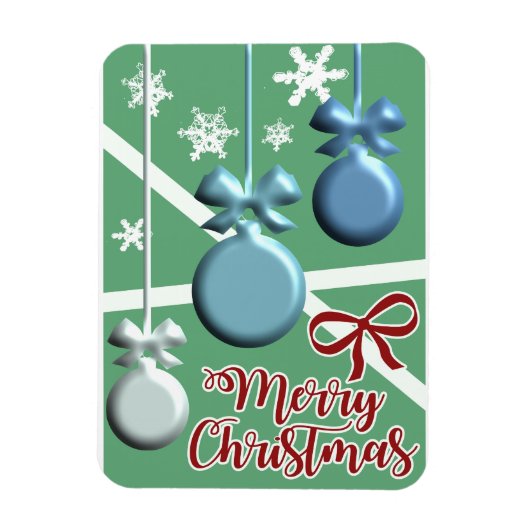 Festive Christmas Tree Holiday Greeting Card Magneet (Verticaal)