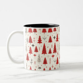 Festive Christmas Tree Mug Tweekleurige Koffiemok