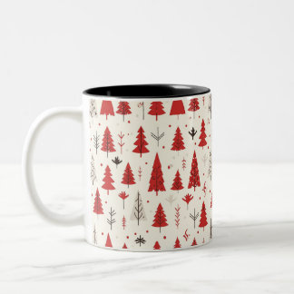 Festive Christmas Tree Mug Tweekleurige Koffiemok