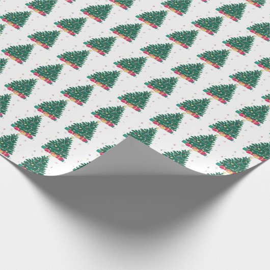 Festive Christmas Tree & presents Cadeaupapier (Hoek)