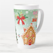 Festive Christmas Tree with Cozy Winter Design gif Latte Mok (Rechterhoek)