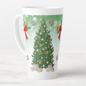 Festive Christmas Tree with Cozy Winter Design gif Latte Mok (Linkerhoek)