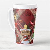 Festive Christmas Tree with Cozy Winter Design gif Latte Mok (Linkerhoek)