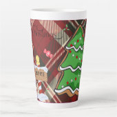 Festive Christmas Tree with Cozy Winter Design gif Latte Mok (Voorkant)