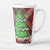 Festive Christmas Tree with Cozy Winter Design gif Latte Mok (Rechts)