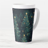 Festive Christmas Tree with Cozy Winter Design gif Latte Mok (Rechterhoek)