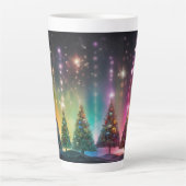 Festive Christmas Tree with Cozy Winter Design gif Latte Mok (Voorkant)