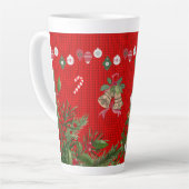 Festive Christmas Tree with Cozy Winter Design gif Latte Mok (Linkerhoek)