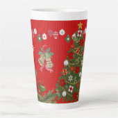 Festive Christmas Tree with Cozy Winter Design gif Latte Mok (Voorkant)