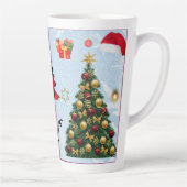 Festive Christmas Tree with Cozy Winter Design gif Latte Mok (Rechts)