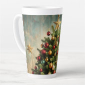 Festive Christmas Tree with Cozy Winter Design gif Latte Mok (Linkerhoek)