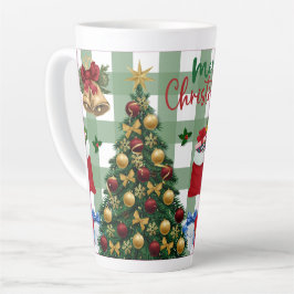 Festive Christmas Tree with Cozy Winter Design gif Latte Mok
