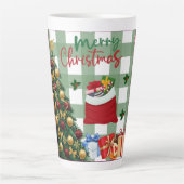 Festive Christmas Tree with Cozy Winter Design gif Latte Mok (Voorkant)