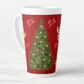 Festive Christmas Tree with Cozy Winter Design gif Latte Mok (Linkerhoek)