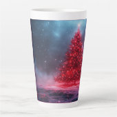 Festive Christmas Tree with Cozy Winter Design gif Latte Mok (Voorkant)