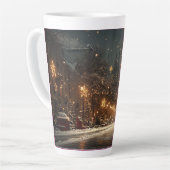 Festive Christmas Tree with Cozy Winter Design gif Latte Mok (Linkerhoek)