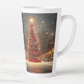 Festive Christmas Tree with Cozy Winter Design gif Latte Mok (Rechts)