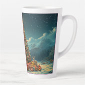 Festive Christmas Tree with Cozy Winter Design gif Latte Mok (Rechts)
