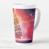 Festive Christmas Tree with Cozy Winter Design gif Latte Mok (Rechterhoek)