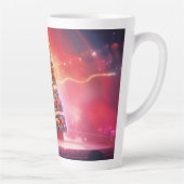 Festive Christmas Tree with Cozy Winter Design gif Latte Mok (Rechts)