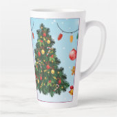 Festive Christmas Tree with Cozy Winter Design gif Latte Mok (Rechts)