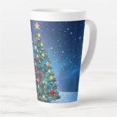 Festive Christmas Tree with Cozy Winter Design gif Latte Mok (Rechterhoek)