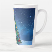 Festive Christmas Tree with Cozy Winter Design gif Latte Mok (Rechts)
