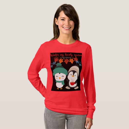 Festive Christmas Women’s Tee | Holiday Cheer  T-shirt (Voorkant volledig)
