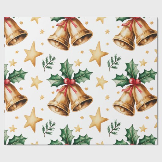 Festive Christmas Wrapping Paper Cadeaupapier (Vlak)