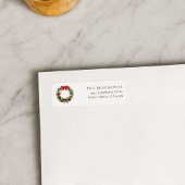 Festive Christmas Wreath Return Address Label