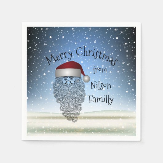Festive Chritsmas Party Funny Cute Santa Claus Servet (Voorkant)