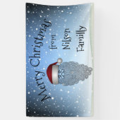 Festive Chritsmas Party Funny Cute Santa Claus Spandoek (Verticaal)