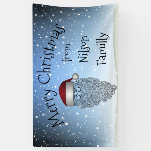 Festive Chritsmas Party Funny Cute Santa Claus Spandoek (Verticaal)