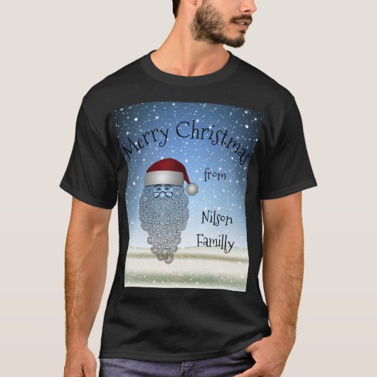 Festive Chritsmas Party Funny Cute Santa Claus T-shirt (Voorkant)