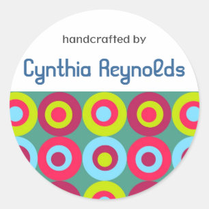 Festive Circles "Handgemaakt door" labels